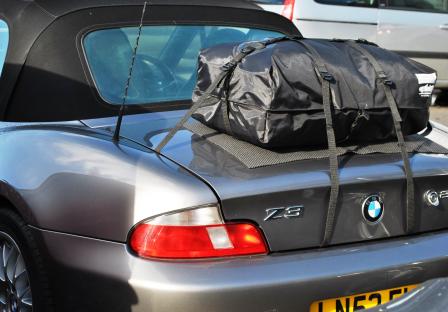 graphite bmw z3 with a boot-bag original luggage rack fitted
