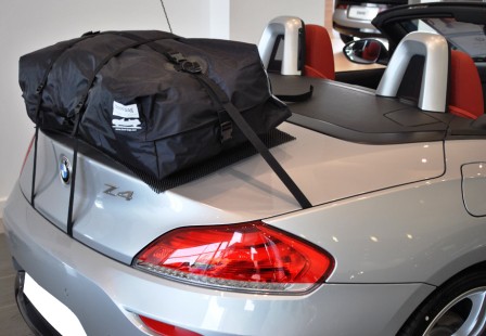 BMW Z4 E89 with luggage carrier boot bag attached