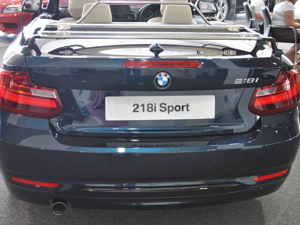 BMW 2 series with Italian Stainless steel boot luggage rack