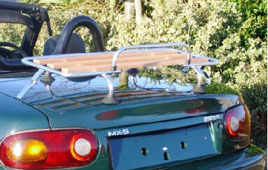 luggage rack for car chrome and wood rack